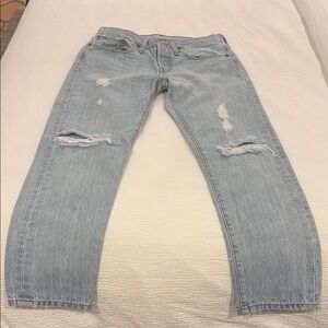 Distressed Light Wash Jeans